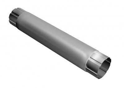 Труба круглая соединительная 1 м Grand Line глянцевая 150/100 RAL 9003 Сигнальный белый