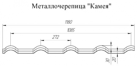 Металлочерепица Grand Line Kamea Satin 0,5