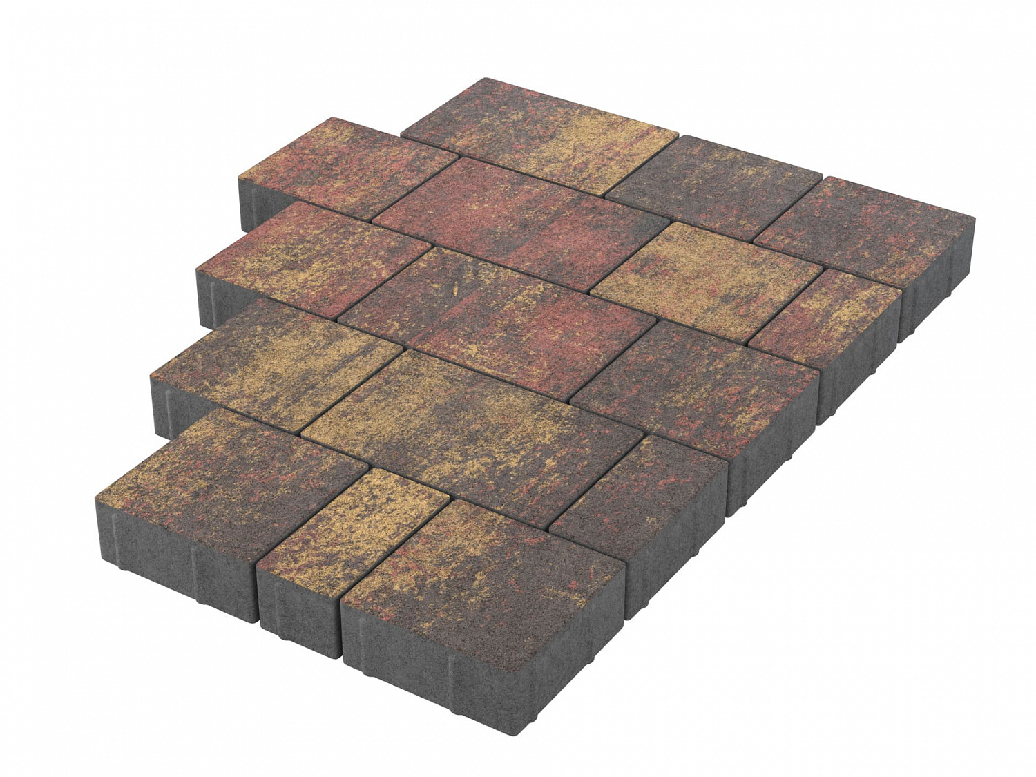 Тротуарная плитка Stellard Новый город Колор микс Закат 40